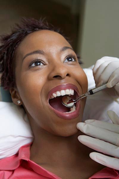 woman getting dental care at Central Virginia Family Dentistry